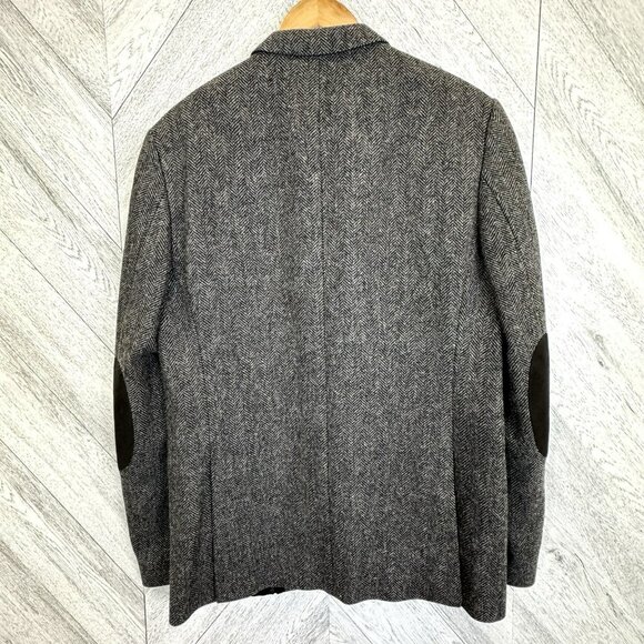 Tiger of Sweden Blazer Sport Coat Jacket US Size 44 Gray Wool Tweed Herringbone - Picture 3 of 7